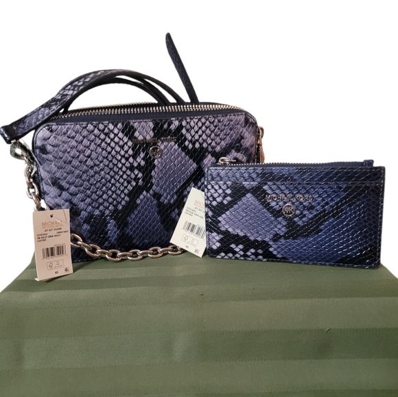 REDUCED💥NWT MICHAEL KORS JET SET CHARM SM DBL ZIP CAMERA XBODY & WALLET 2PC SET - Picture 4 of 8